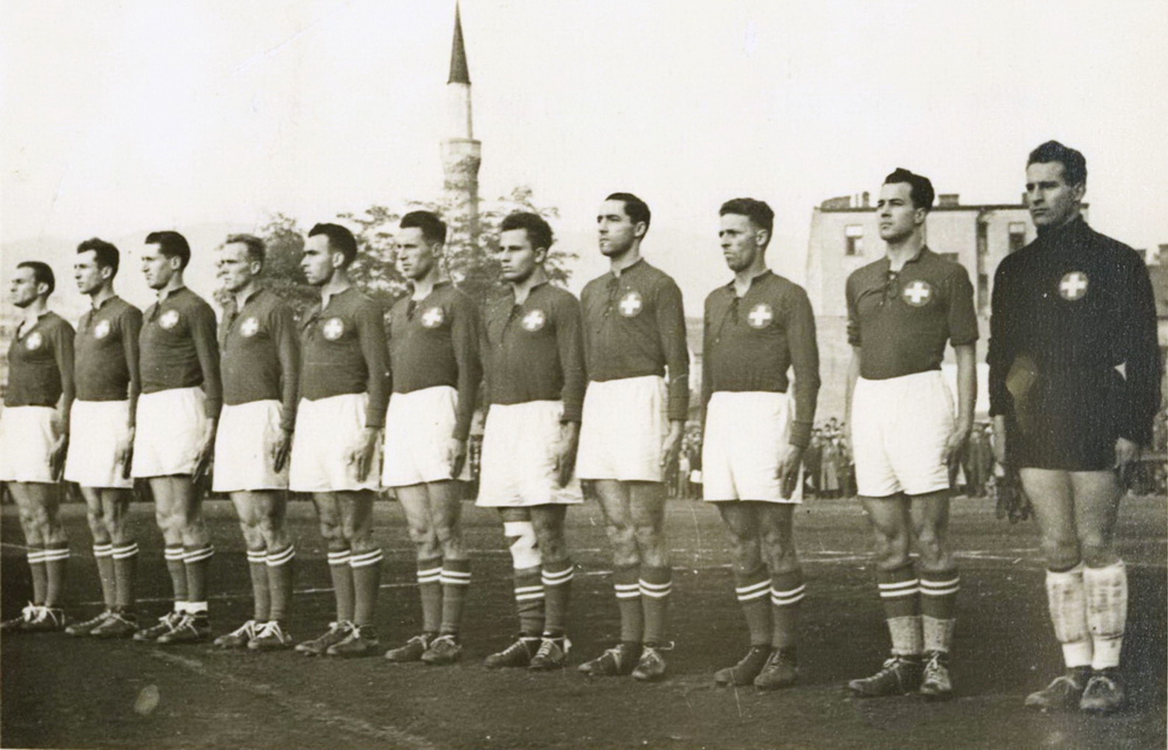 18.10.1950 Yugoslawien - Schweiz 7:12 (4:6) in Sarajewo, 8000 Zuschauer, Schiedsrichter Klima (AUT)
