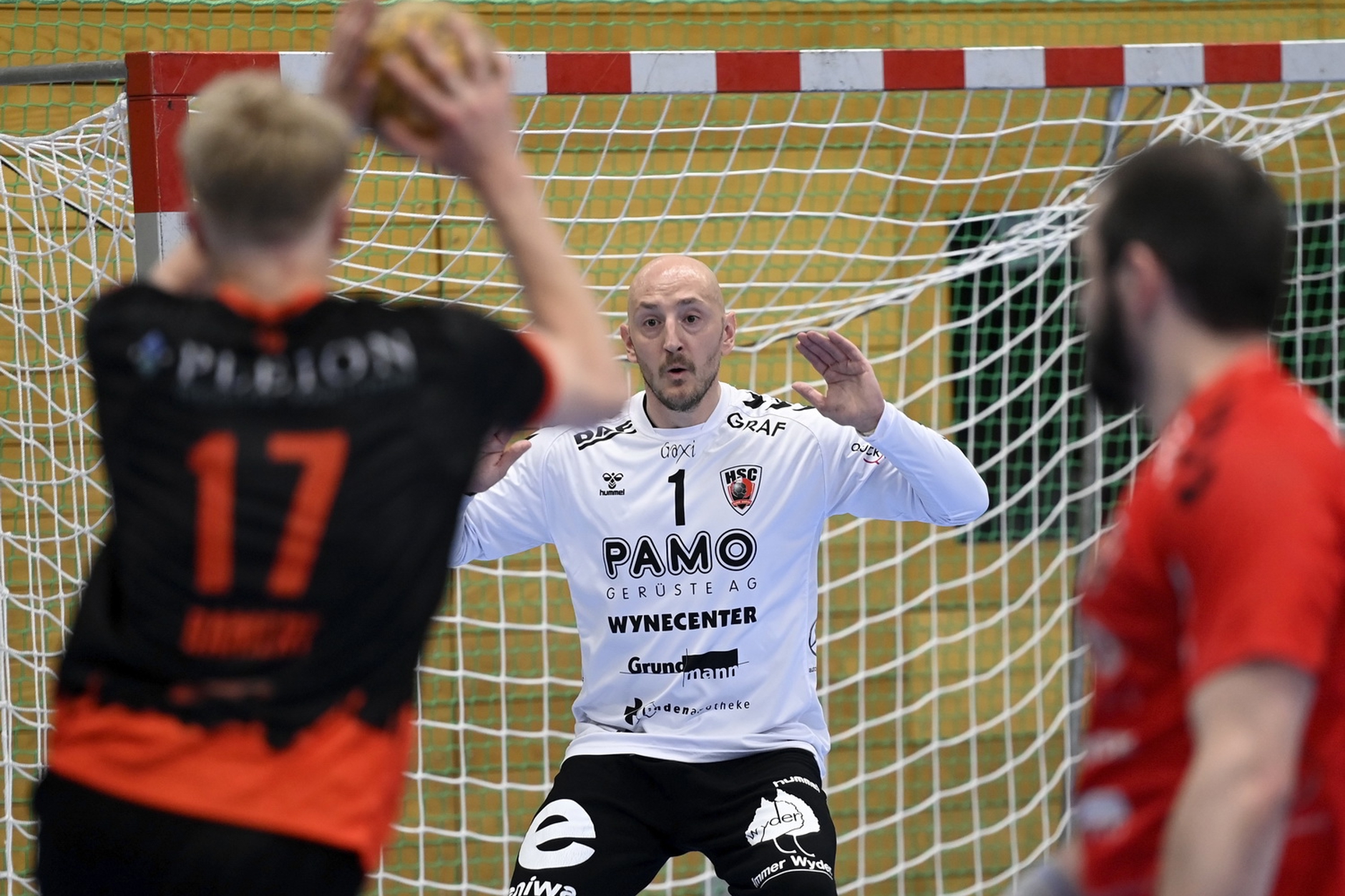 Handball, NLA, Playoff Viertelfinal. 1. Spiel: HSC Suhr Aarau - GC Amicitia Zuerich