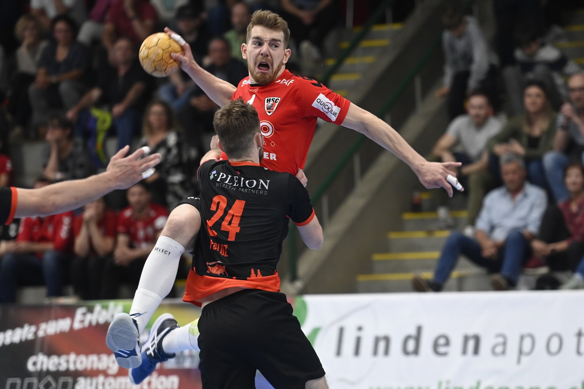Handball, NLA, Playoff Viertelfinal. 1. Spiel: HSC Suhr Aarau - GC Amicitia Zuerich