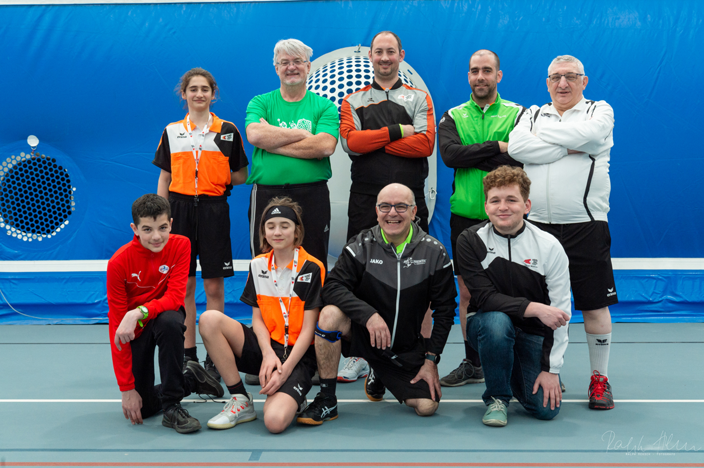 Schiedsrichter Team An Tessiner Schulhandball Turnier (März 2022). 