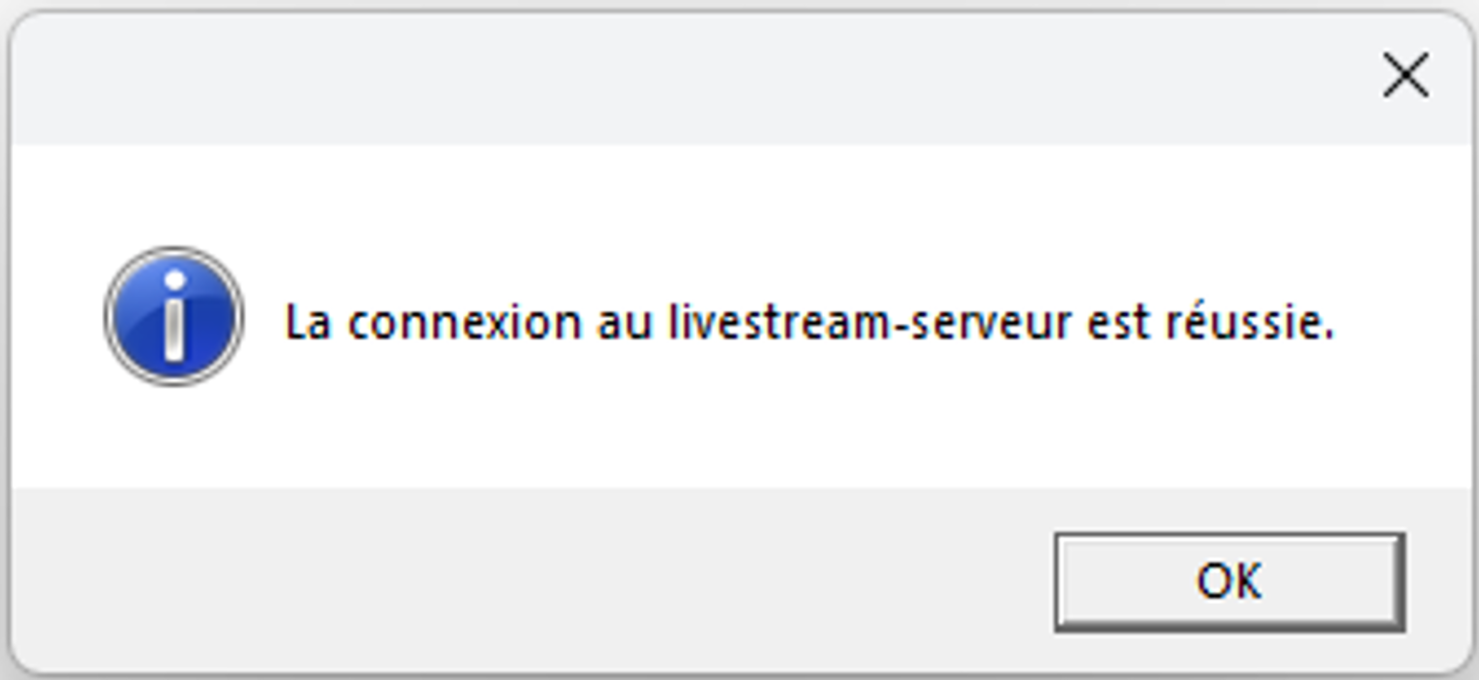 LT Einstellungen Livestream Test Verbindung FR