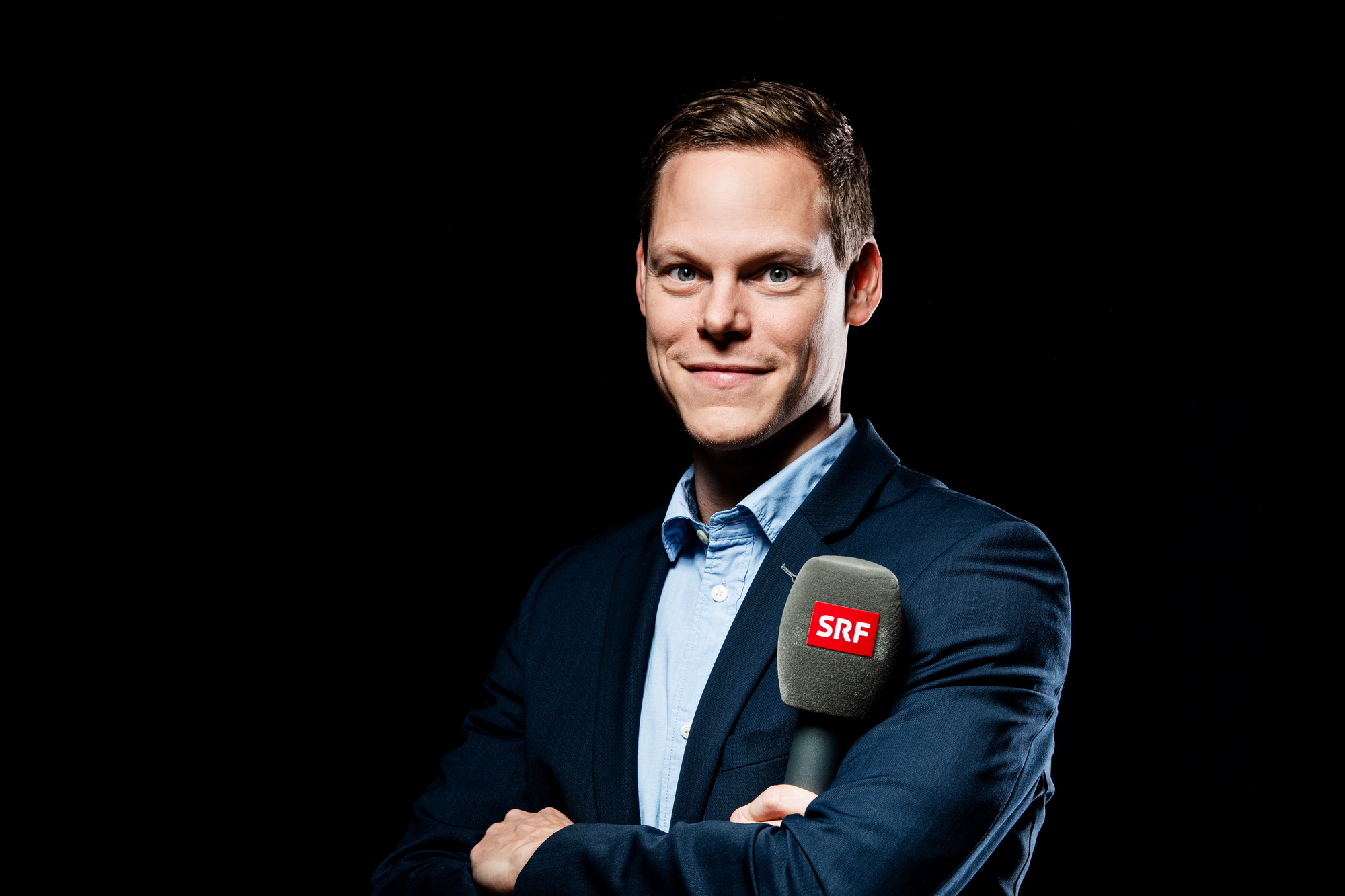 Manuel Liniger 2019 SRF Experte Handball. (Copyright SRF Oscar Alessio)