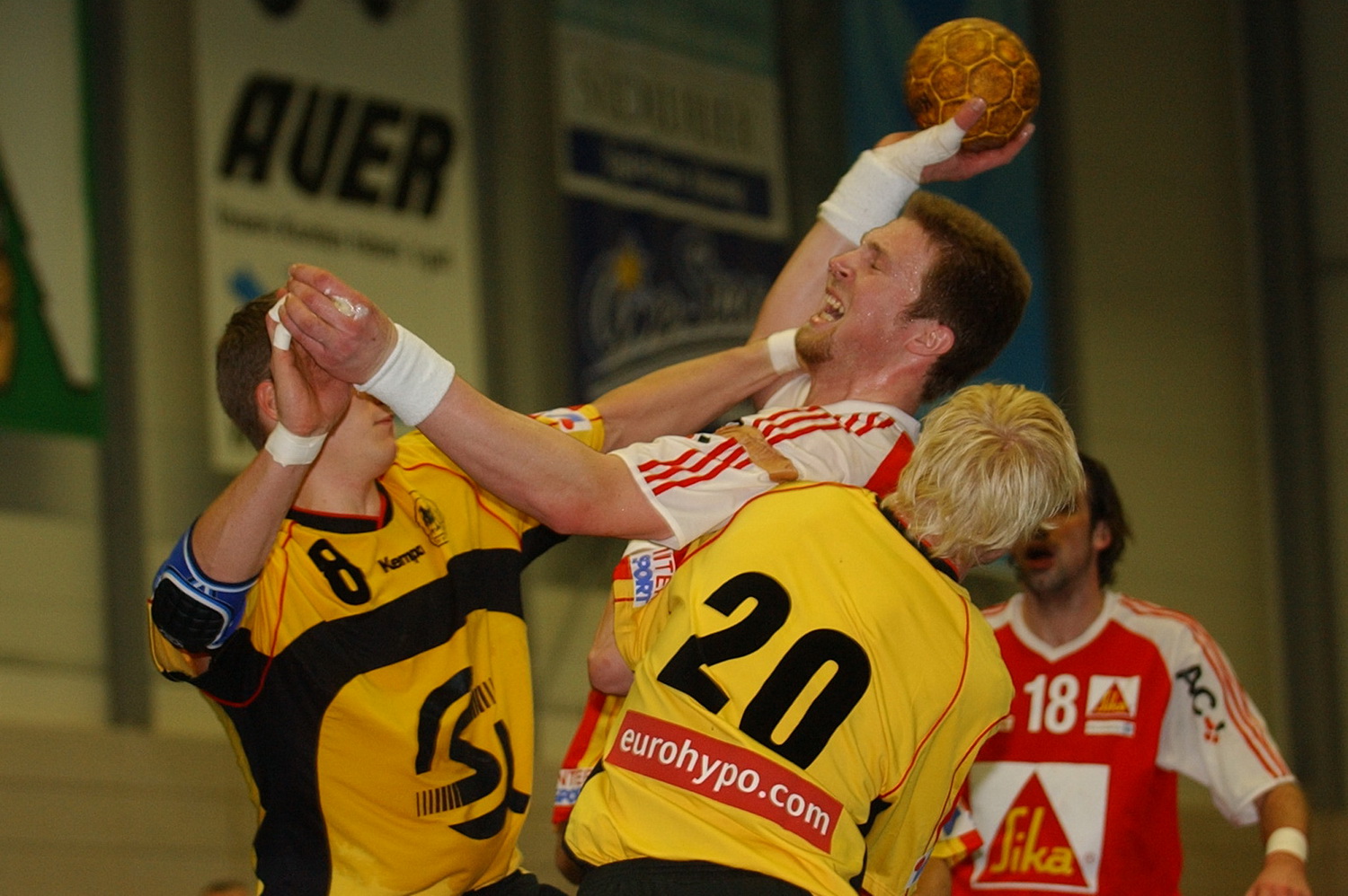 2005-01-07 GER-SUI 28-20 Testspiel Konstanz Stettler 04.jpg