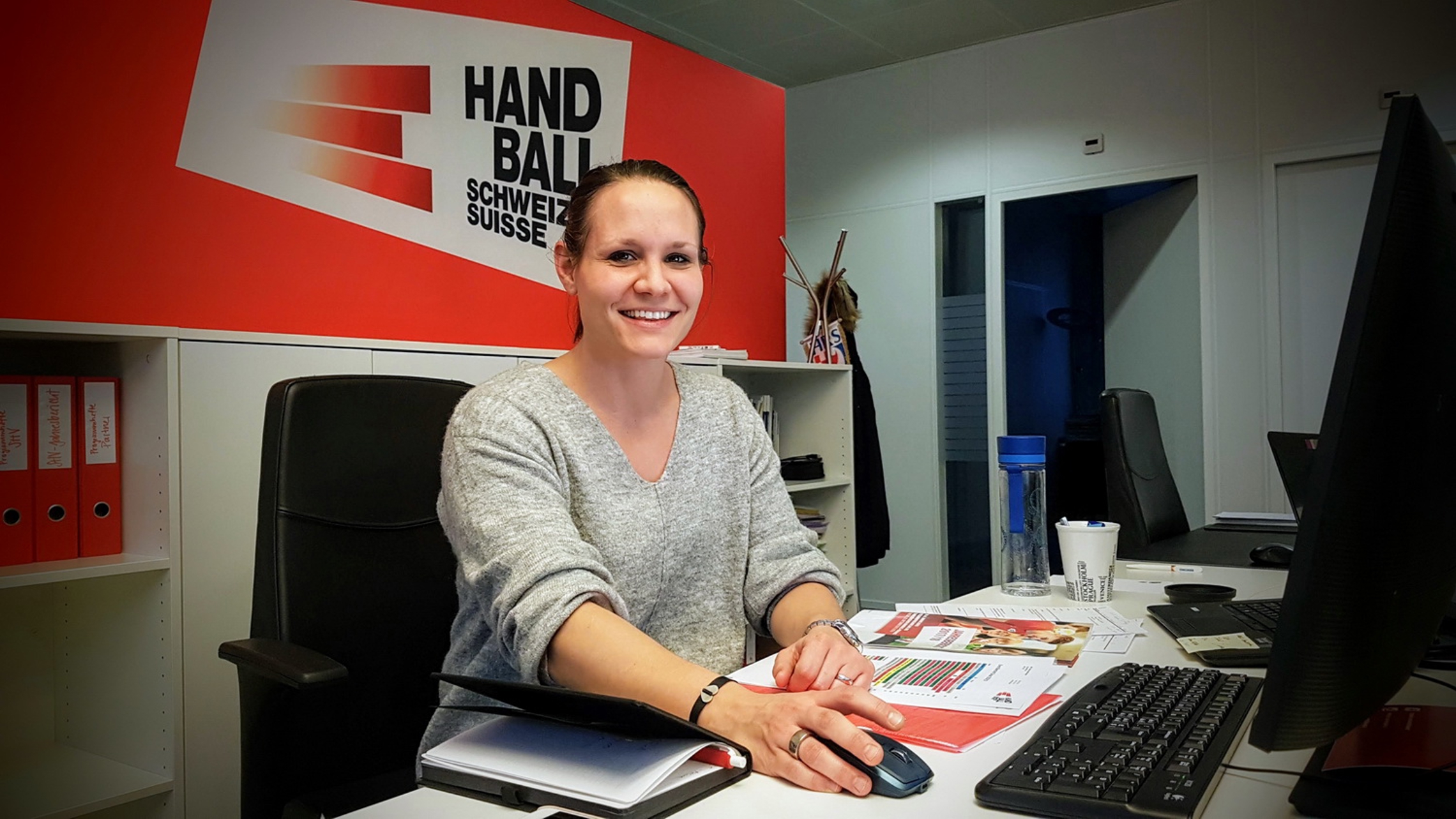 Ariane Pejkovic auf der SHV-Geschäftsstelle in Olten.