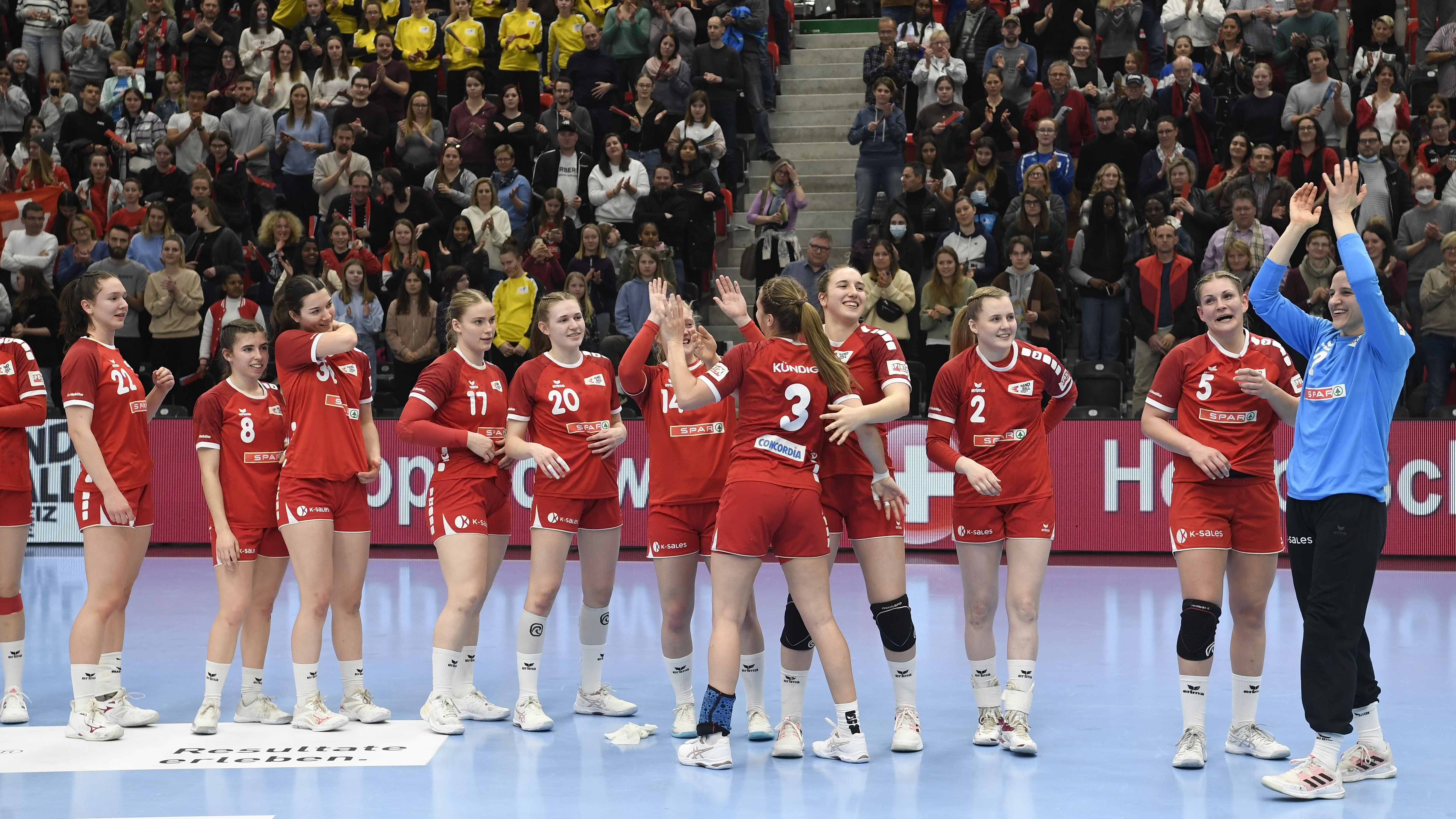 Abklatschen vor Anwurf