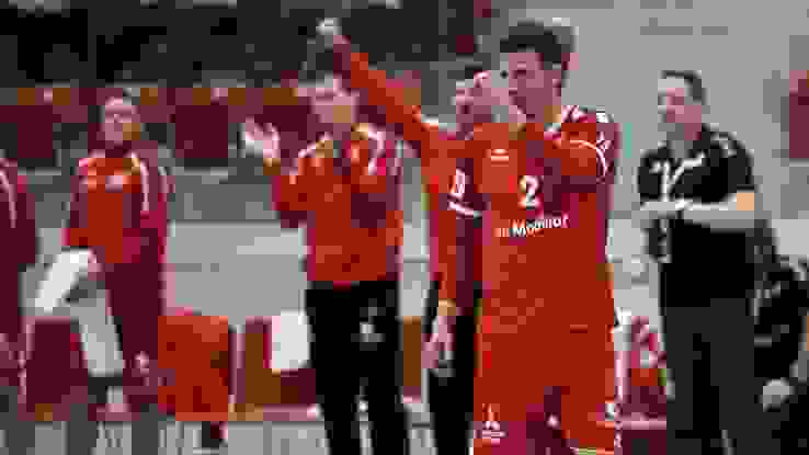 Andy Schmid ballt im Spiel gegen Dänemark die Faust. (Alexander Wagner) Andy Schmid ballt im Spiel gegen Dänemark die Faust. (Alexander Wagner)