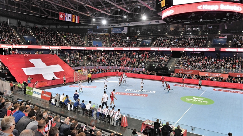 Die Bossard Arena Während Des Heimspiels Gegen Serbien