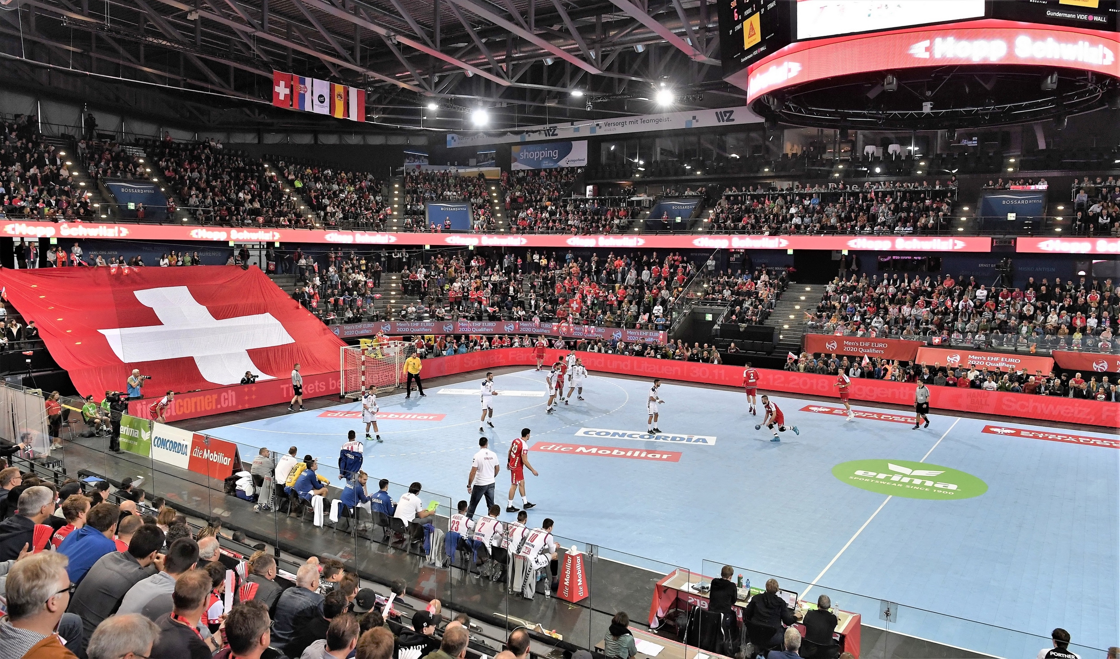 Die Bossard Arena Während Des Heimspiels Gegen Serbien