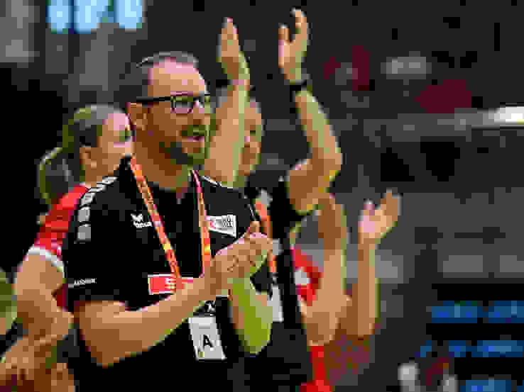 Cheftrainer Martin Albertsen in Aktion Cheftrainer Martin Albertsen in Aktion