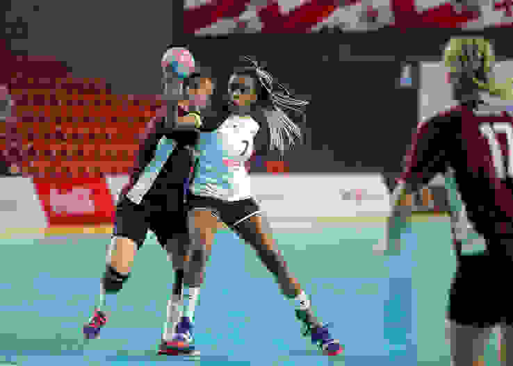 Clairebel Coker im Spiel gegen Lettland (EHF) Clairebel Coker im Spiel gegen Lettland (EHF)