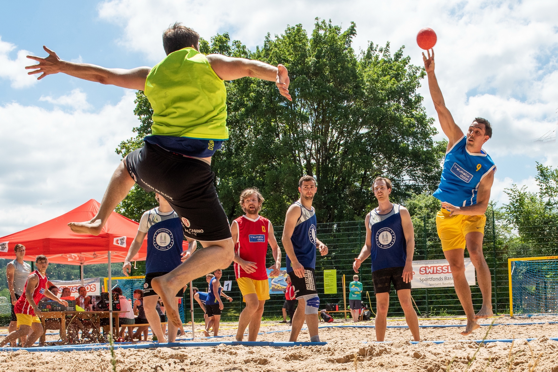 Beachhandball Schweizermeisterschaft 2019 in Basel (Foto Roland Peter).