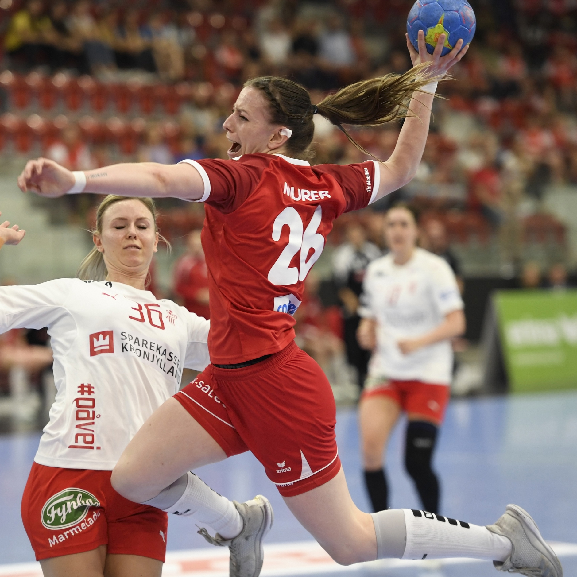 Handball Frauen. WM-Qualifikation Schweiz - Daenemark