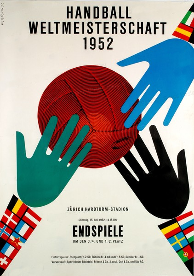 1952 World Cup Field Handball Poster 1952 World Cup Field Handball Poster