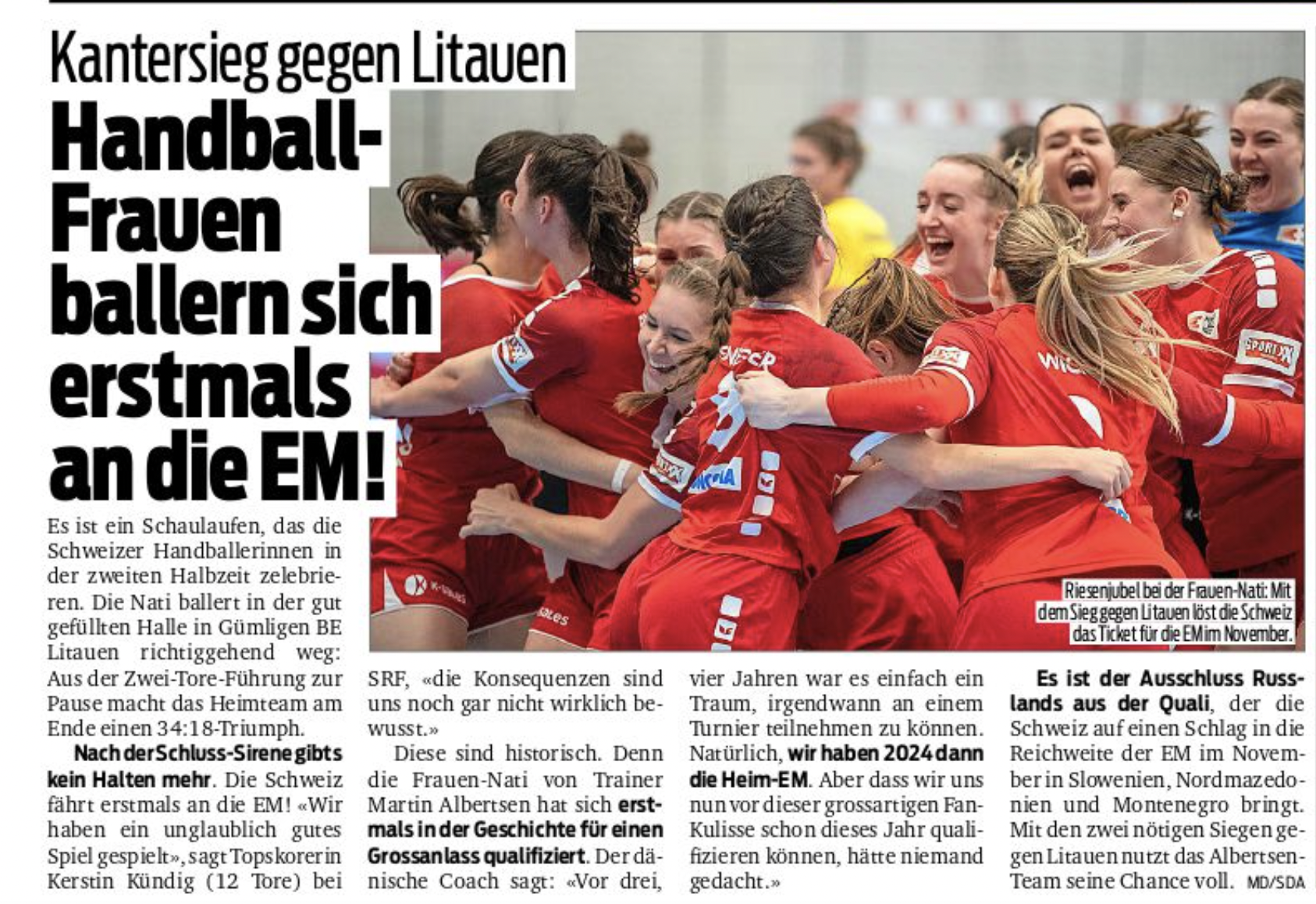 Blick über Handball-Frauen-Nati