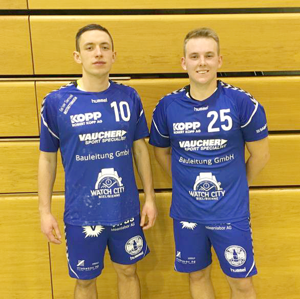 Jonasz Ratajczak (links) und Killian Hirsbrunner sind neu in Biel