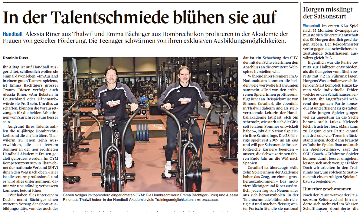 Zürichsee Zeitung Bächtiger Riner