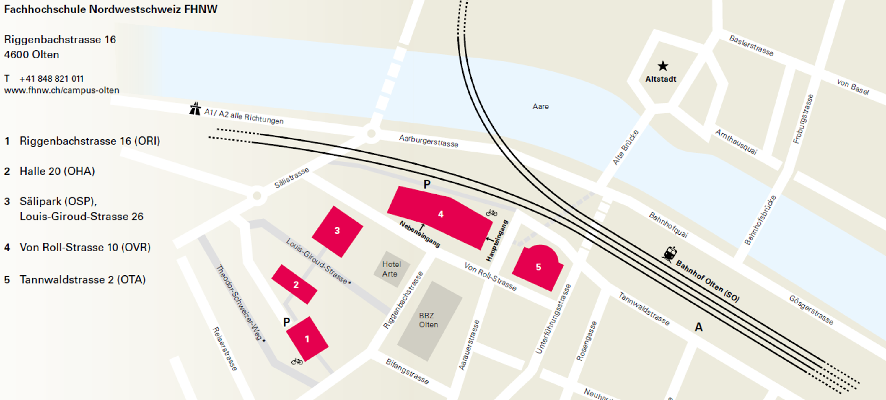 Lageplan Fachhochschule
