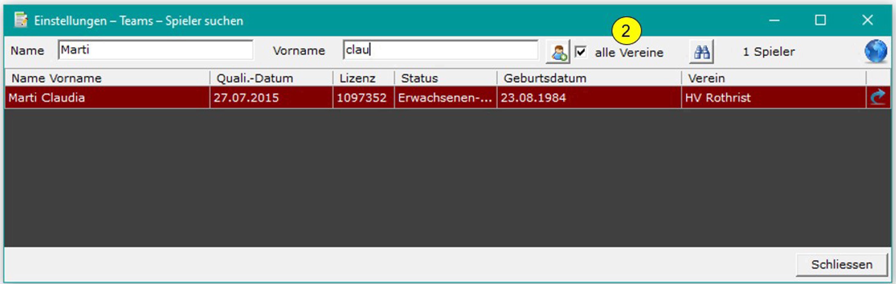 LT 7-4 Teams Spieler Suchen3 DE