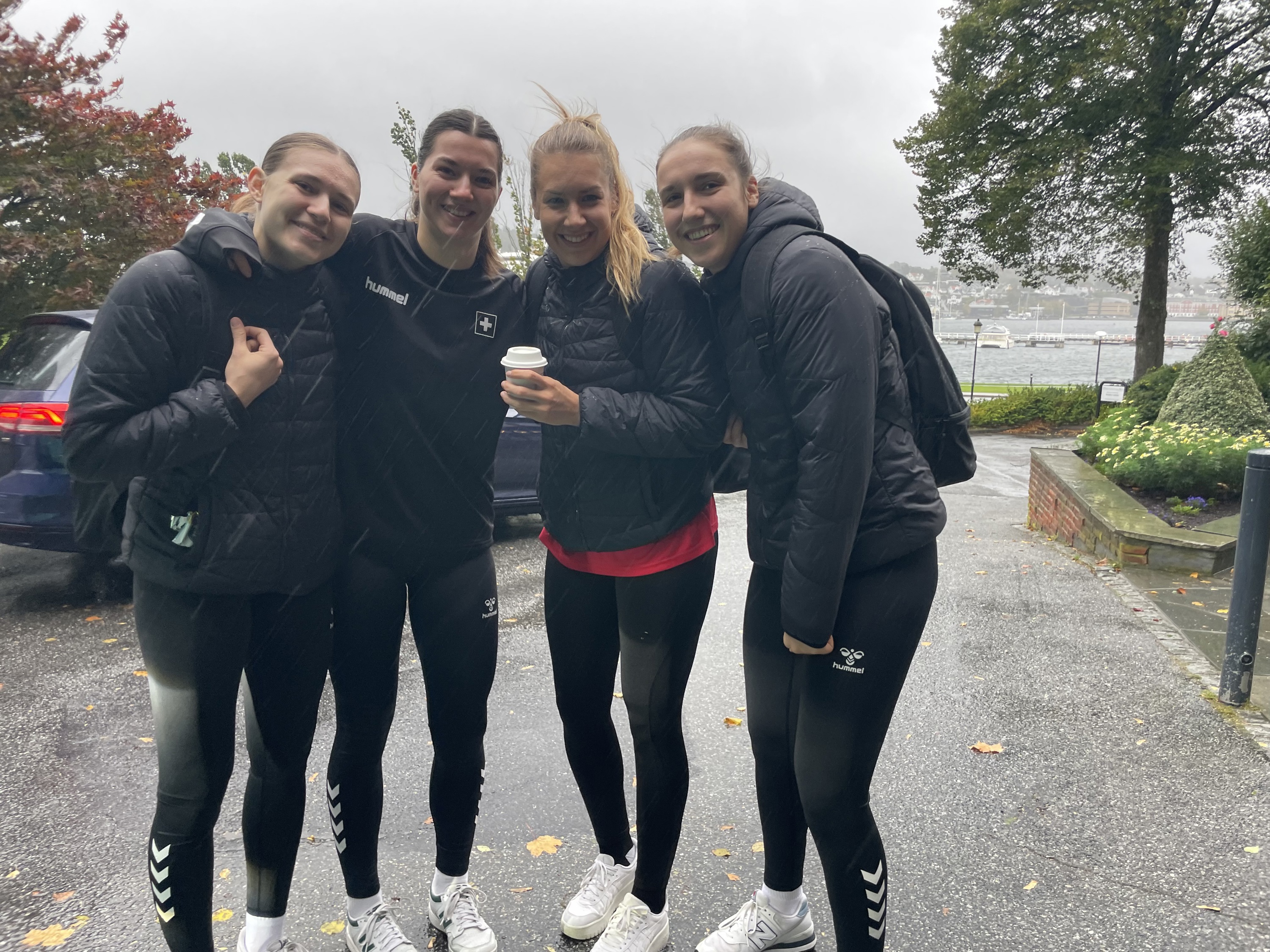 Riner, Bächtiger, Kündig, Schmid im Regen von Norwegen