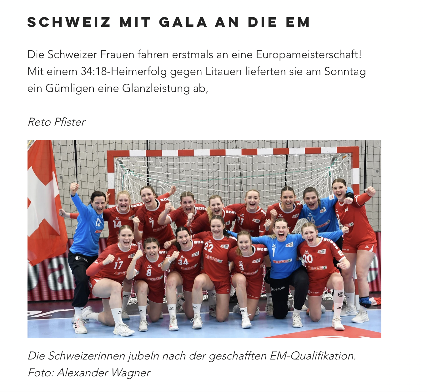 Handballworld über Frauen-EM-Qualifikation