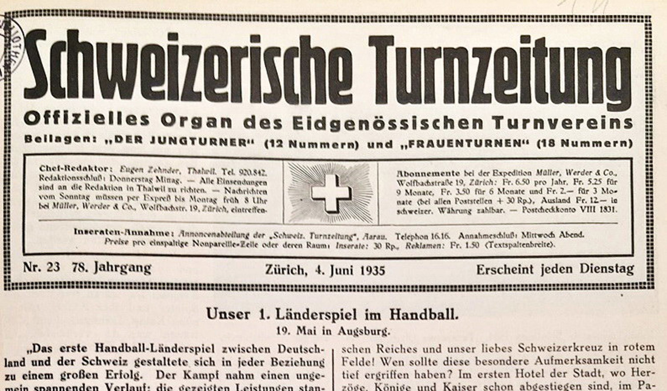 1935-06-04 Schweizerische Turnzeitung