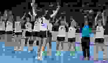 Jubel bei den U20 Juniorinnen bei der Championship in Litauen Jubel bei den U20 Juniorinnen bei der Championship in Litauen