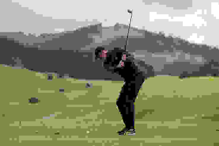 Nationaltrainer Andy Schmid in Golf-Aktion Nationaltrainer Andy Schmid in Golf-Aktion