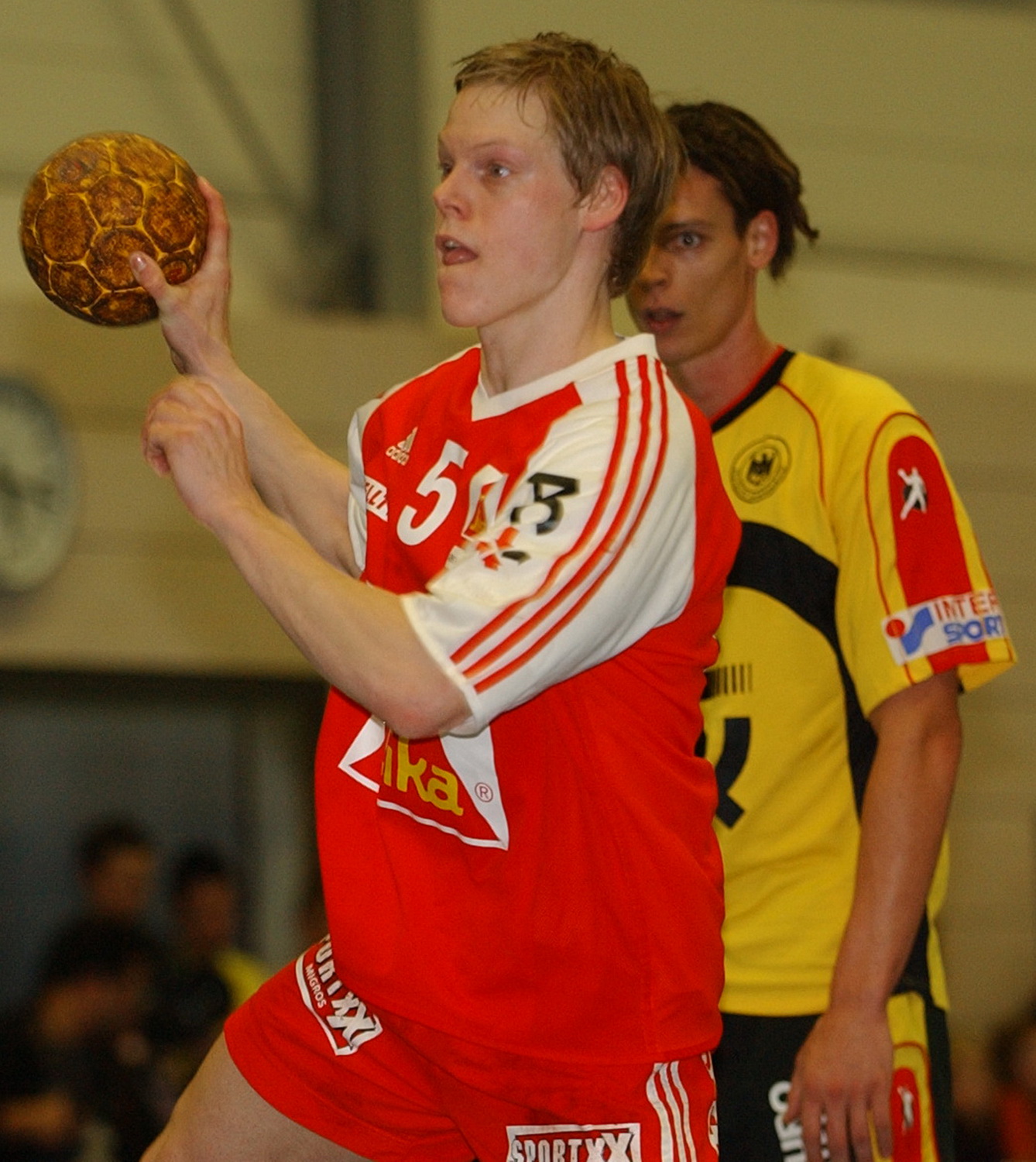 2005-01-07 GER-SUI 28-20 Testspiel Konstanz Liniger 22.jpg