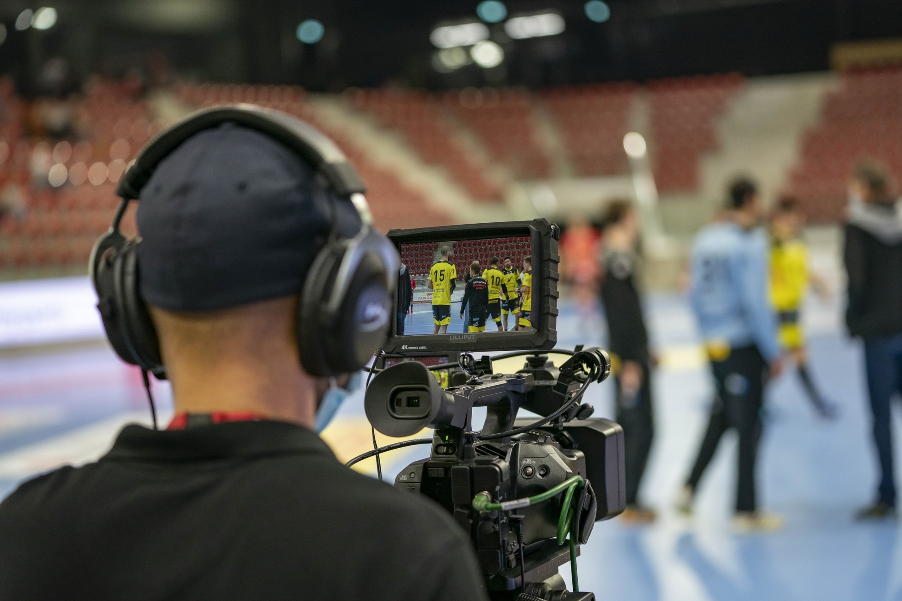 Kameramann beim TV-Spiel der NLA (Martin Deuring)