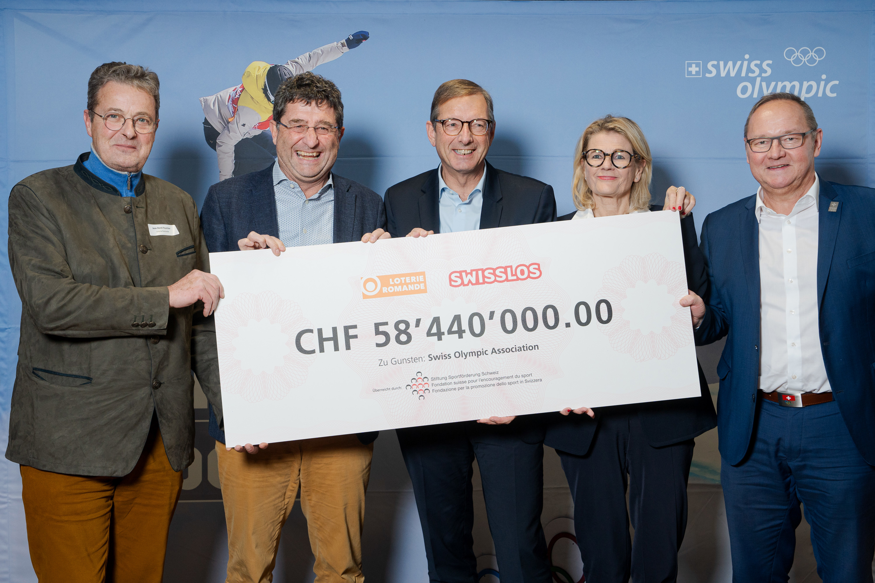 Scheckübergabe Swiss Olympic 2023