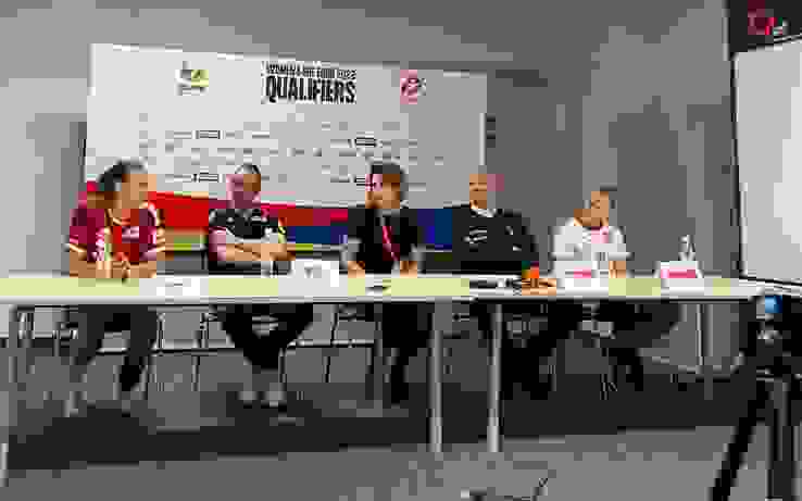 Albertsen und Kündig an der Pressekonferenz Albertsen und Kündig an der Pressekonferenz