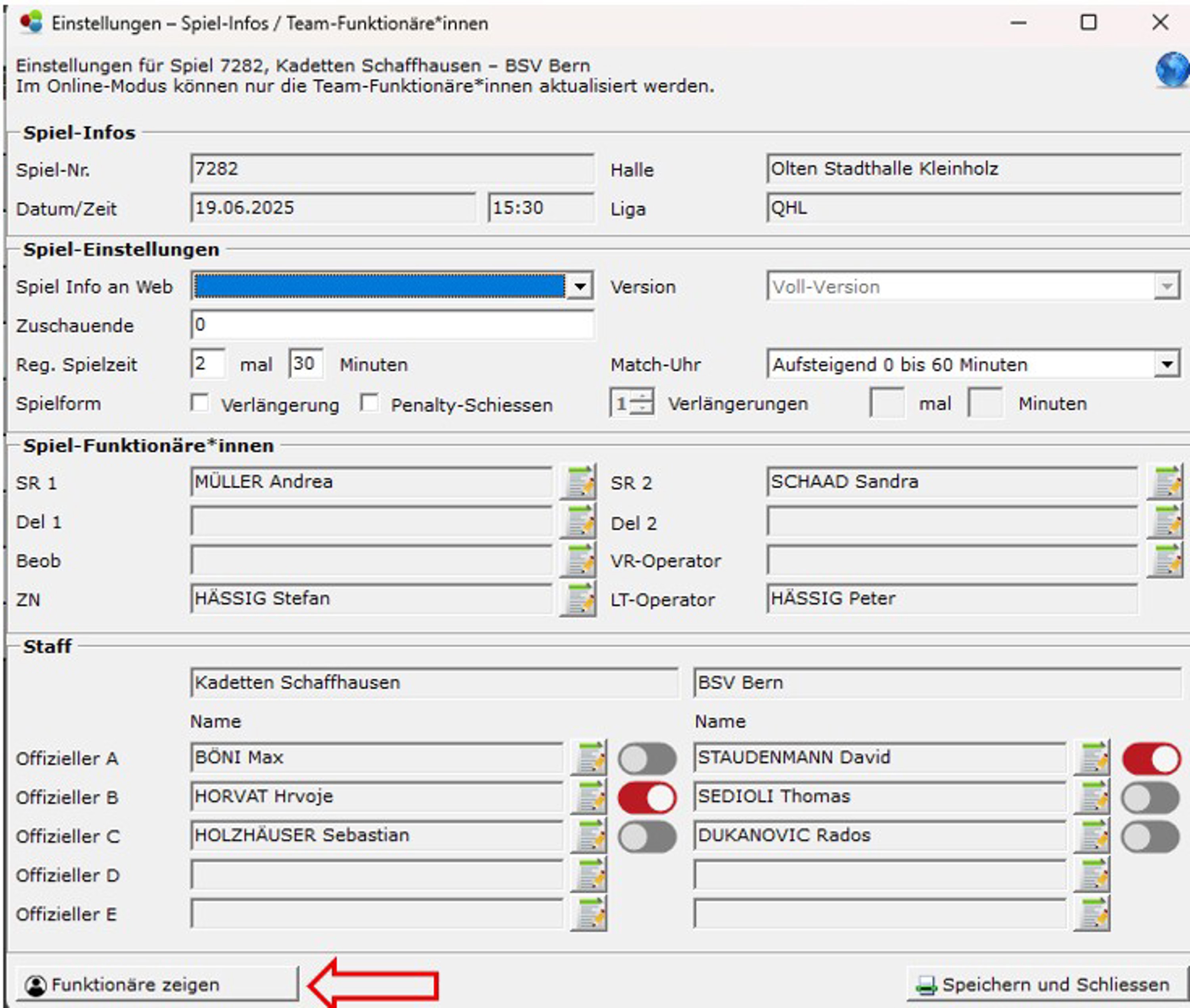 LT80 Einstellungen Spiel Info