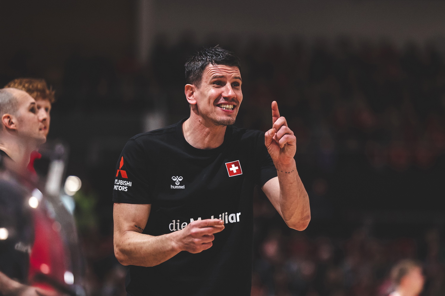 Nationaltrainer Andy Schmid bei seinem ersten Einsatz in Dänemark