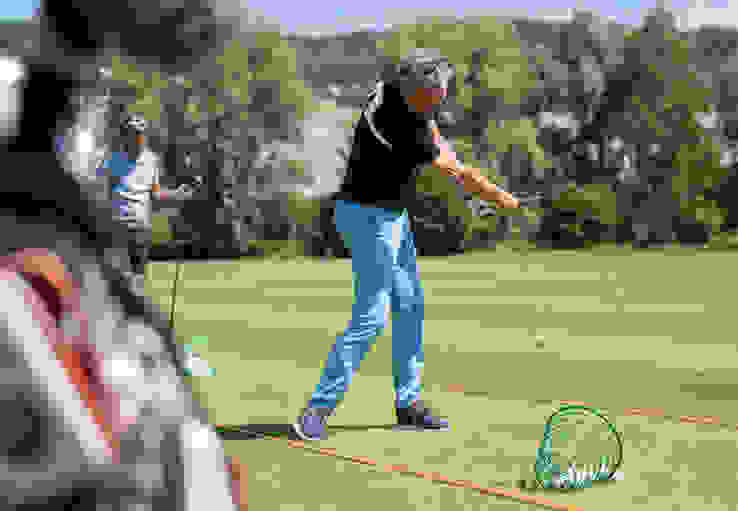 Ein gekonnter Abschlag will geübt sein Ein gekonnter Abschlag will geübt sein