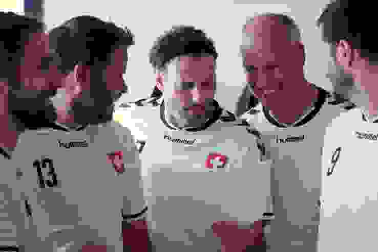 CeHI - Minihandballfestival 31.5.2015 - Marki Vukelic, Urs Schärer, Carlos Lima, Max Schär und Schärer Stefan