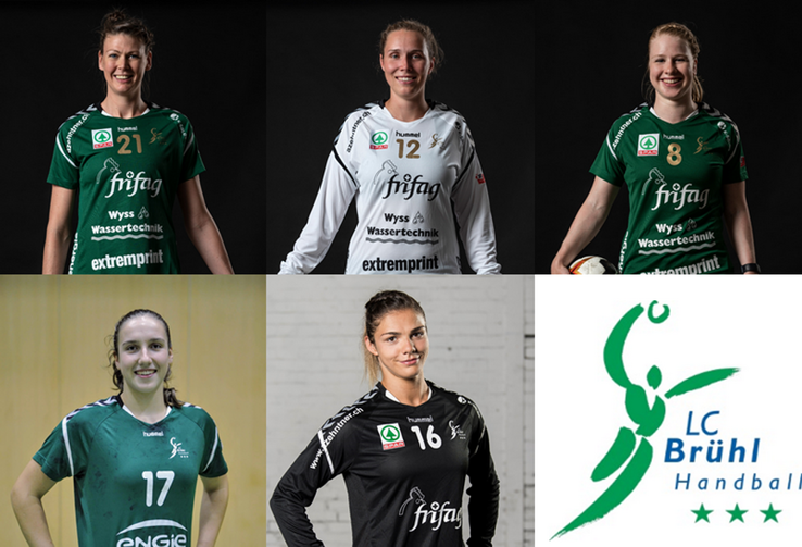 Kathryn Fudge, Fabia Schlachter, Seline Stacher (oben v.l.), Tabea Schmid und Sladana Dokovic (unten v.l.) bleiben beim LC Brühl Kathryn Fudge, Fabia Schlachter, Seline Stacher (oben v.l.), Tabea Schmid und Sladana Dokovic (unten v.l.) bleiben beim LC Brühl