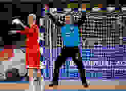 Nikola Portner beim 7-Meter Nikola Portner beim 7-Meter