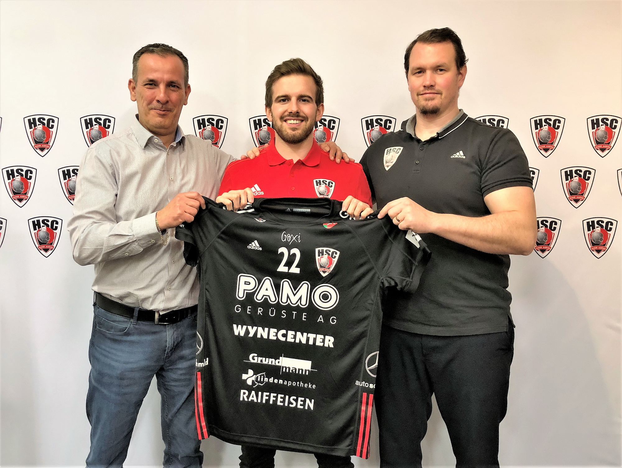 Michael Conde, Sergio Muggli, Misha Kaufmann. (HSC Suhr Aarau)