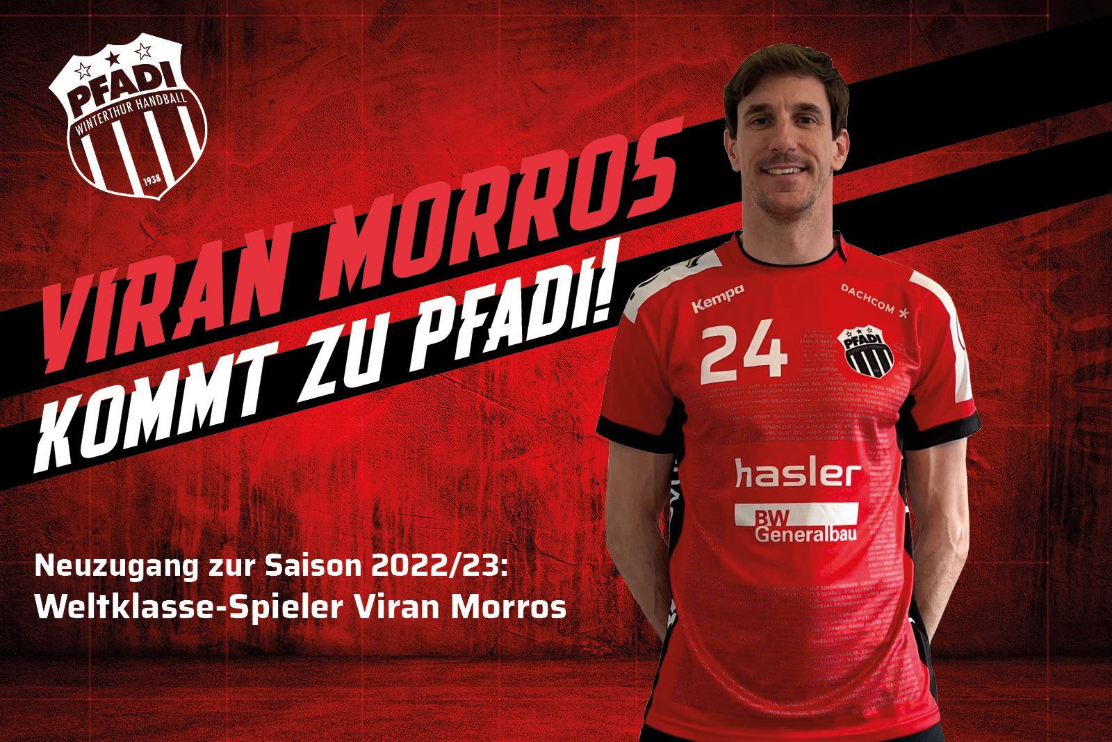 Viran Morros wechselt zu Pfadi Winterthur