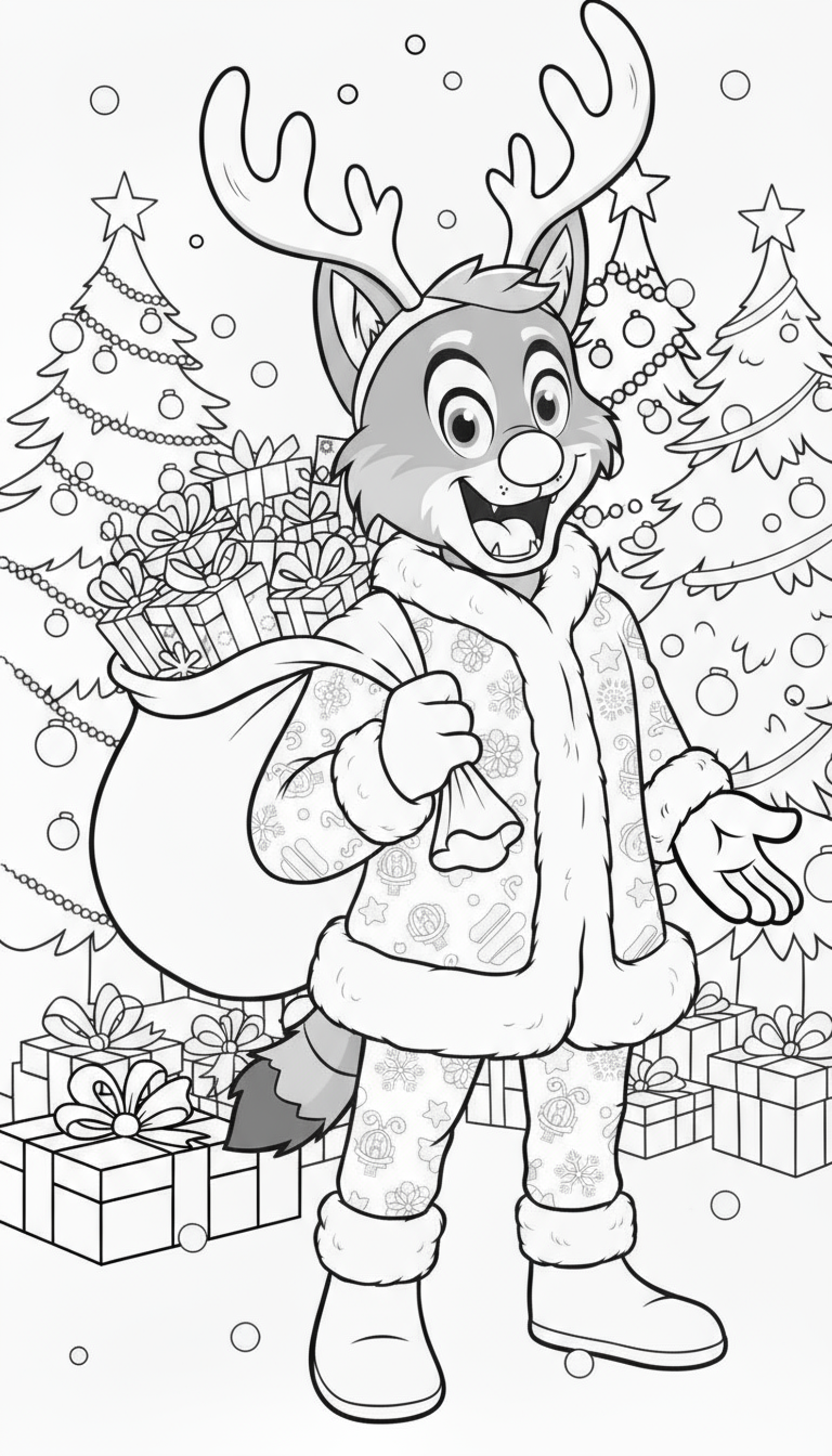 Catchy Malvorlage Weihnachten Rentier