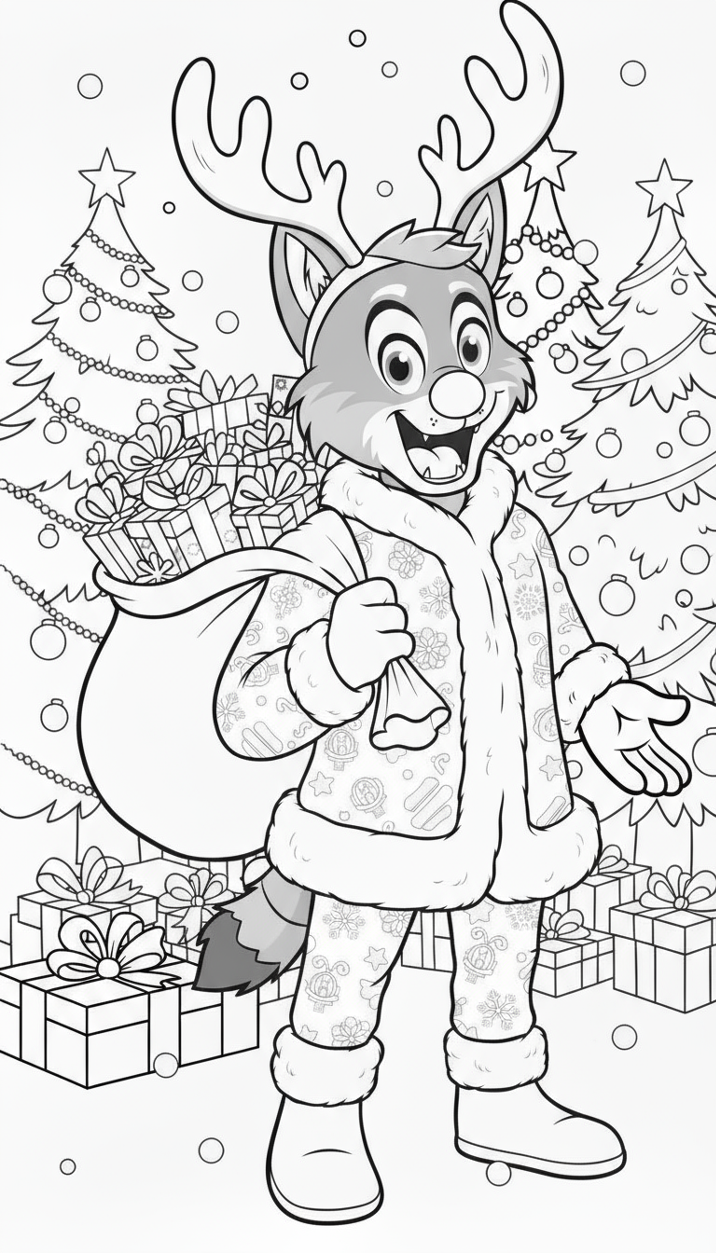 Catchy Malvorlage Weihnachten Rentier