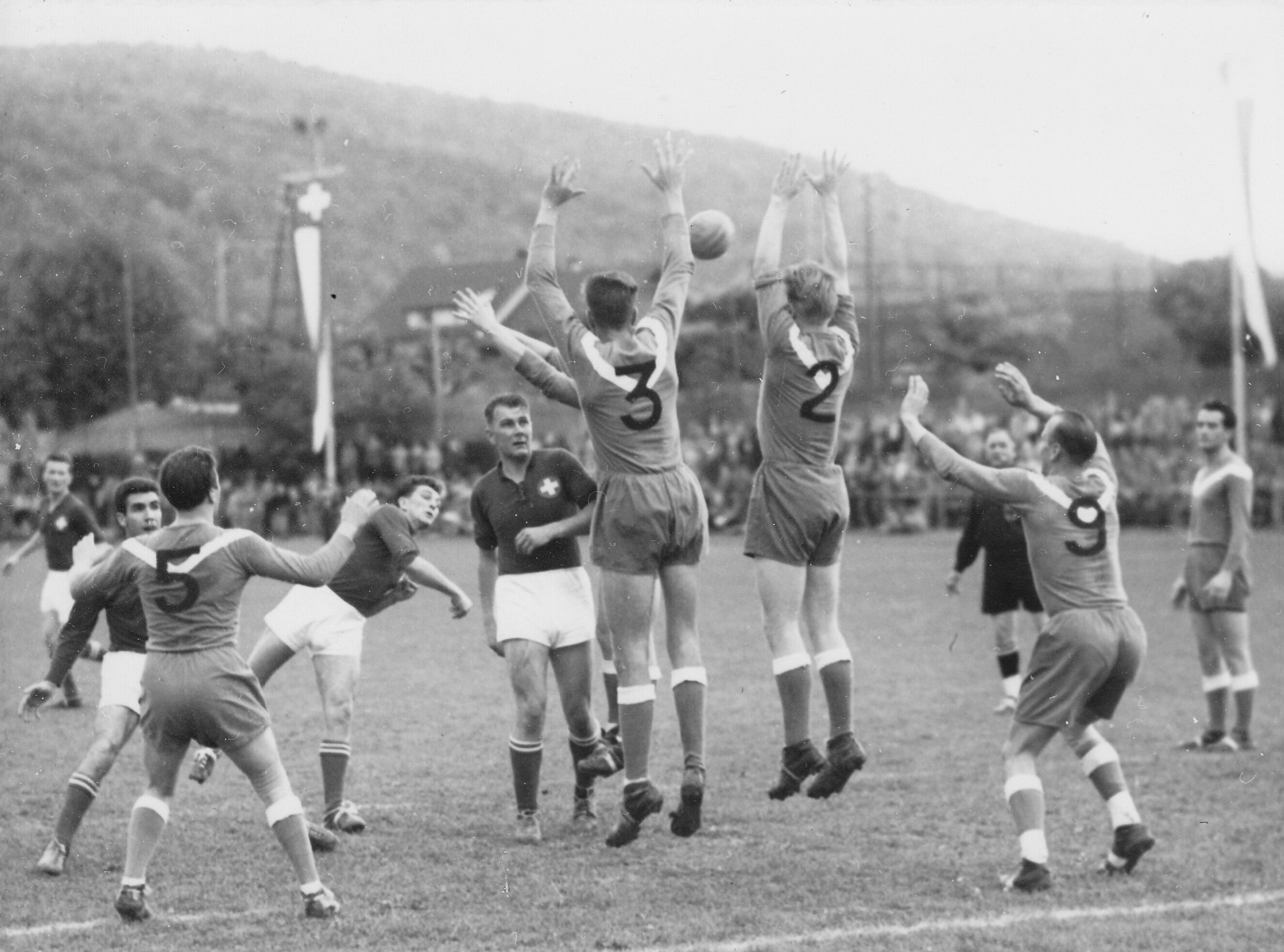 24.10.1954 Schweiz - Saarland 14:14 (7:9), Liestal Stadion Gitterli