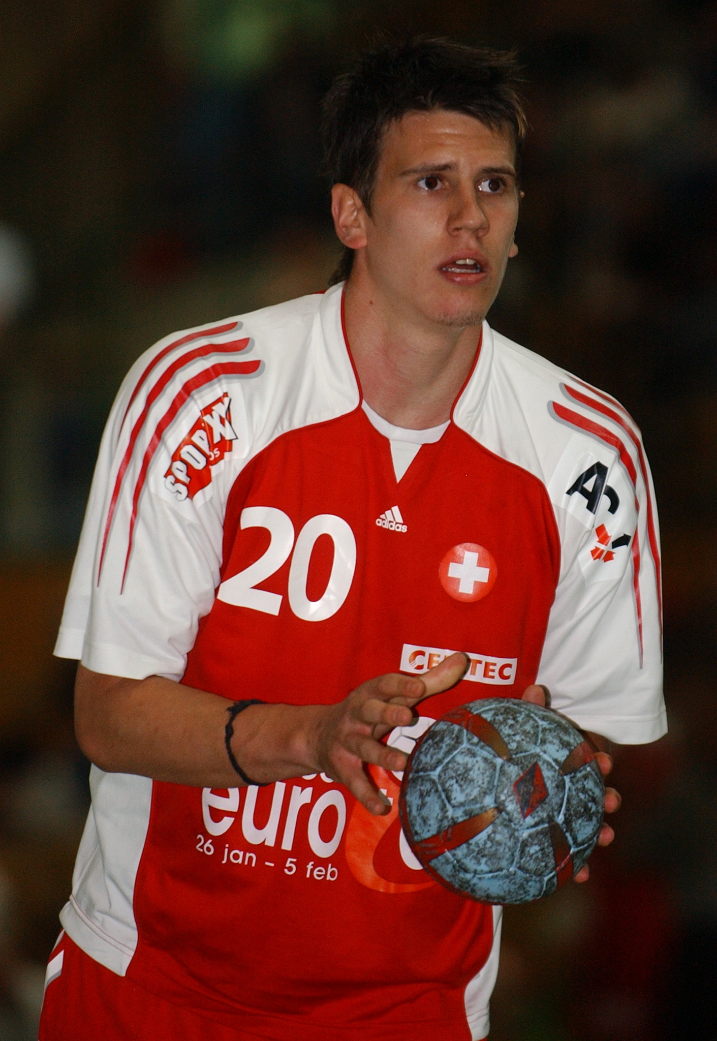 Andy Schmid bei einem Nati-Spiel 2005