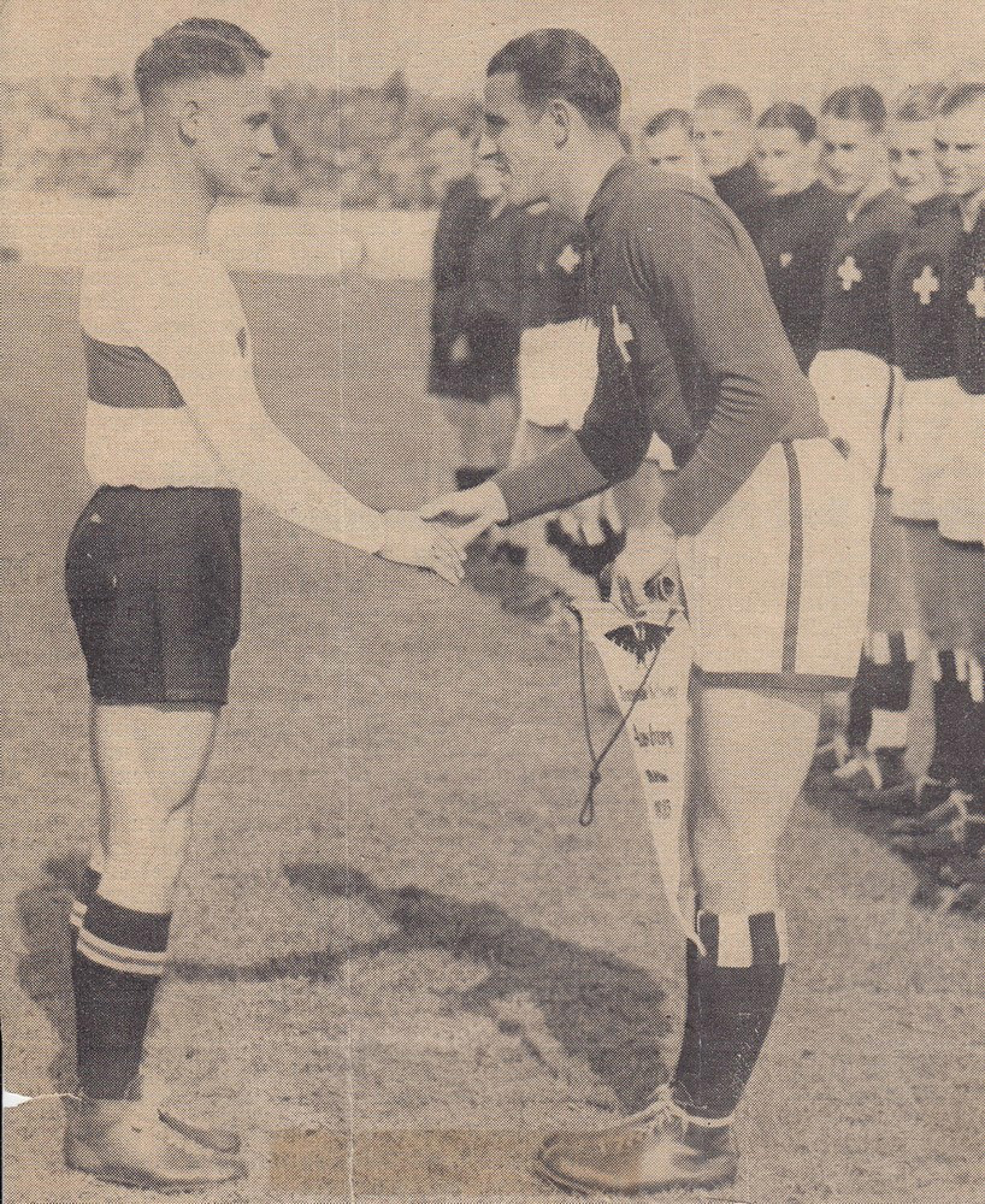 1935 05 19 GER SUI Augsburg Begrüssung