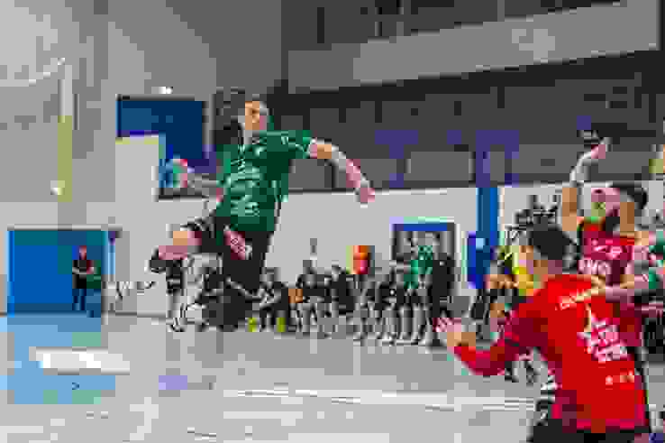 Wacker Thun gegen den HSC Suhr Aarau in der leeren Lachenhalle. (Roland Peter, 29.02.2020) Wacker Thun gegen den HSC Suhr Aarau in der leeren Lachenhalle. (Roland Peter, 29.02.2020)